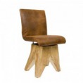 Silla de madera y cuero